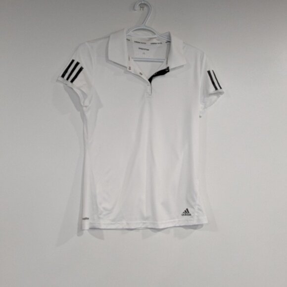 adidas Tennis Response Climalite Polo Top White Black Size Small - Picture 1 of 4